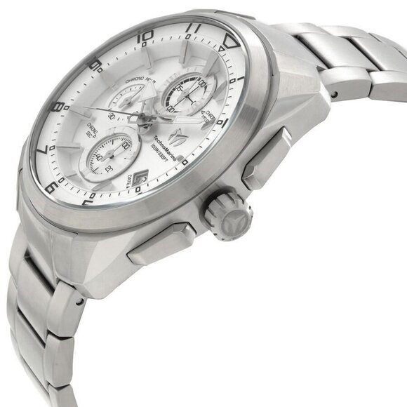 NWT Authentic Technomarine Ocean Chronograph Quartz Silver Dial Men's Watch - Picture 2 of 3